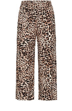 Joella Birch Leopard Wide Leg Crop Trousers