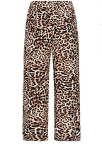Joella Birch Leopard Wide Leg Crop Trousers