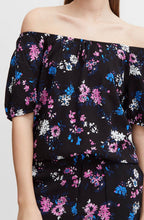 Joella Black Floral Gypsy Style Top