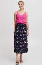 Joella Black Floral Ruffle Hem Skirt
