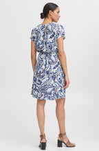 Joella Blue Paisley Drawstring Waist Dress