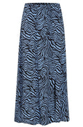 Joella Blue Zebra Print A Line Skirt