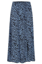 Joella Blue Zebra Print A Line Skirt