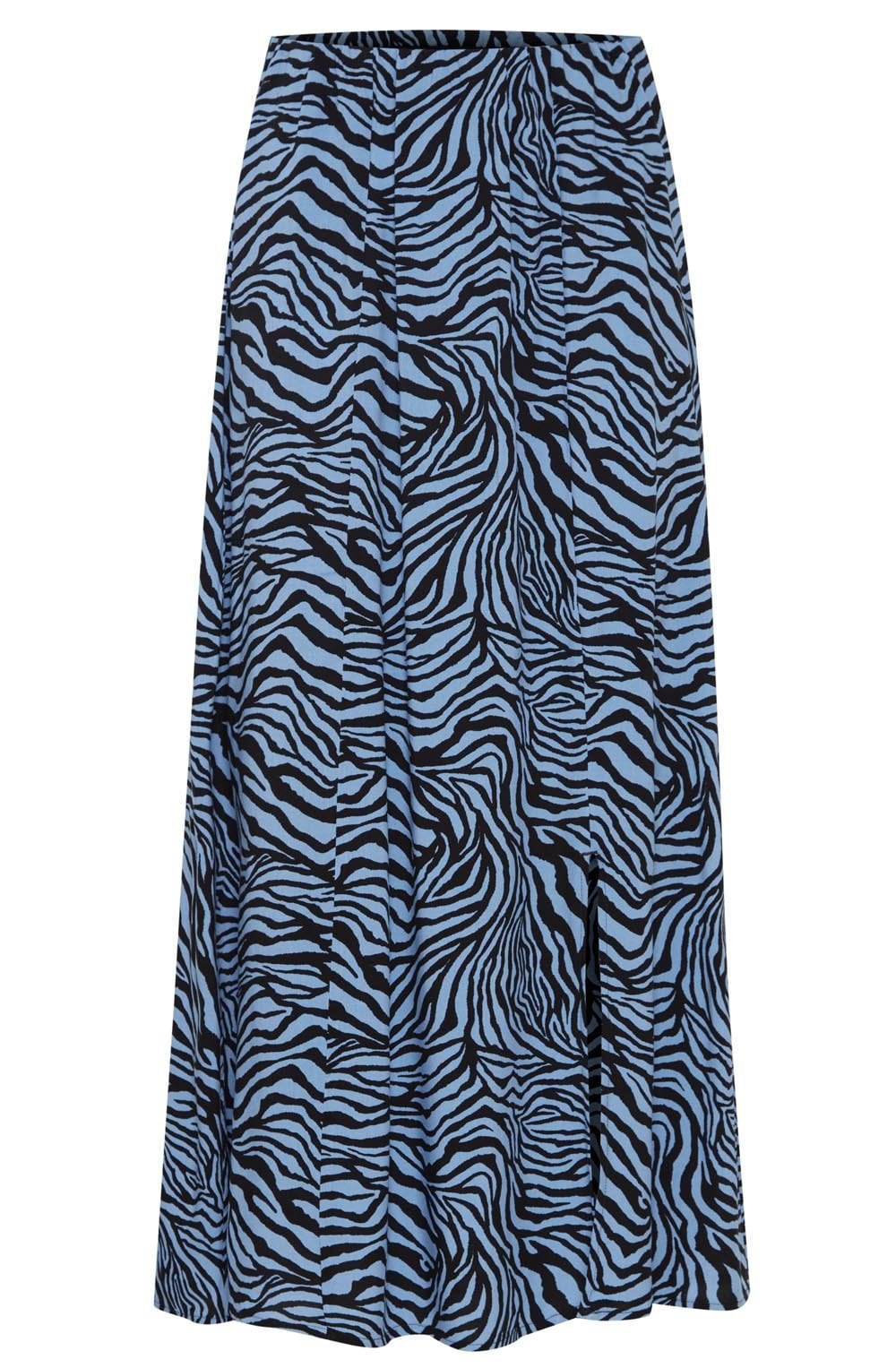 Joella Blue Zebra Print A Line Skirt