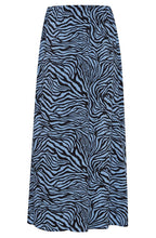 Joella Blue Zebra Print A Line Skirt
