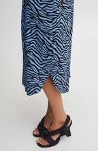 Joella Blue Zebra Print Smock Dress