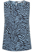 Joella Boy Blue Zebra Sleeveless Blouse