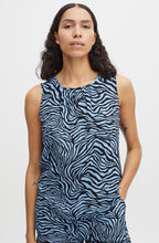 Joella Boy Blue Zebra Sleeveless Blouse