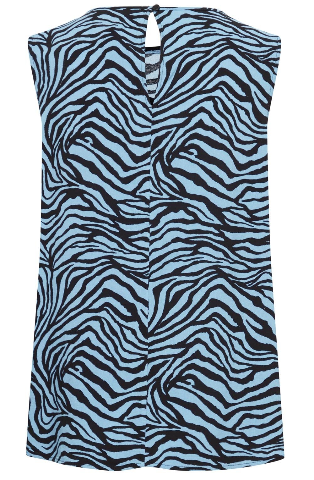 Joella Boy Blue Zebra Sleeveless Blouse