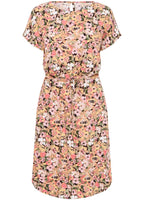 Joella Coral Blush Drawstring Waist Dress