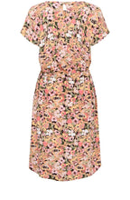Joella Coral Blush Drawstring Waist Dress