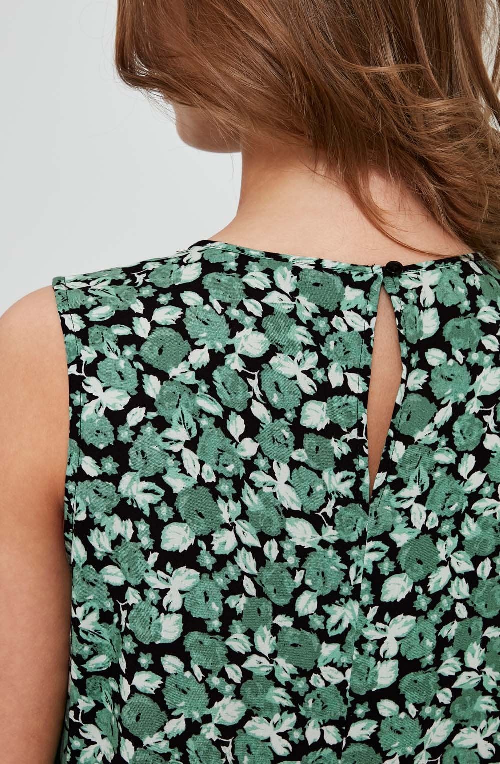 Joella Frosty Green Sleeveless Blouse