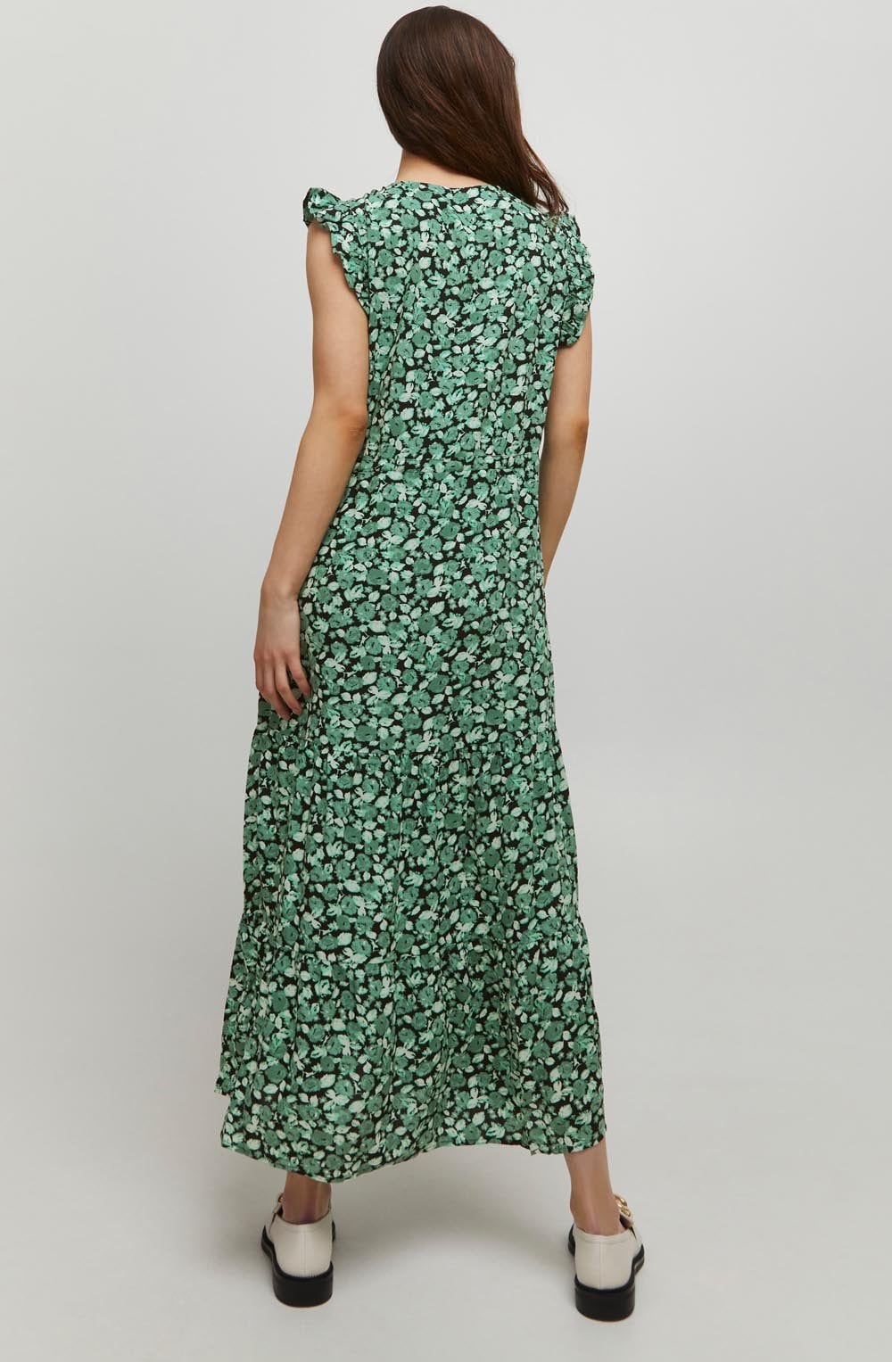 Joella Frosty Green Tiered Maxi Dress