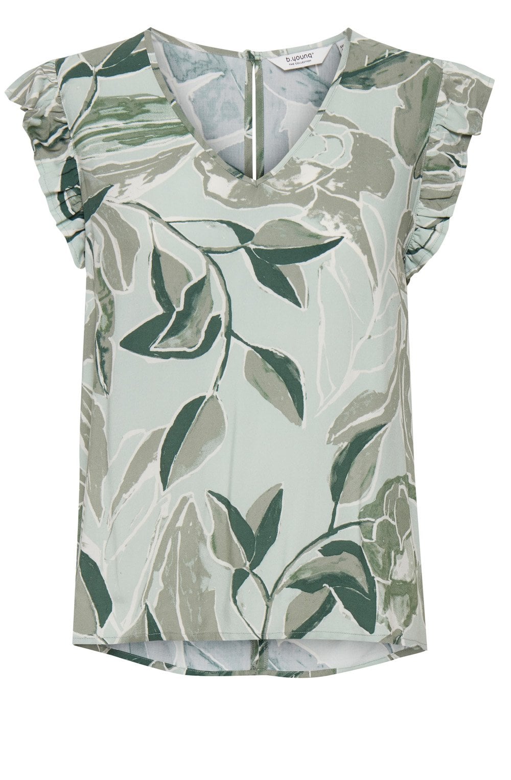 Joella Hedge Green Ruffle Detail Blouse