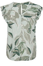 Joella Hedge Green Ruffle Detail Blouse