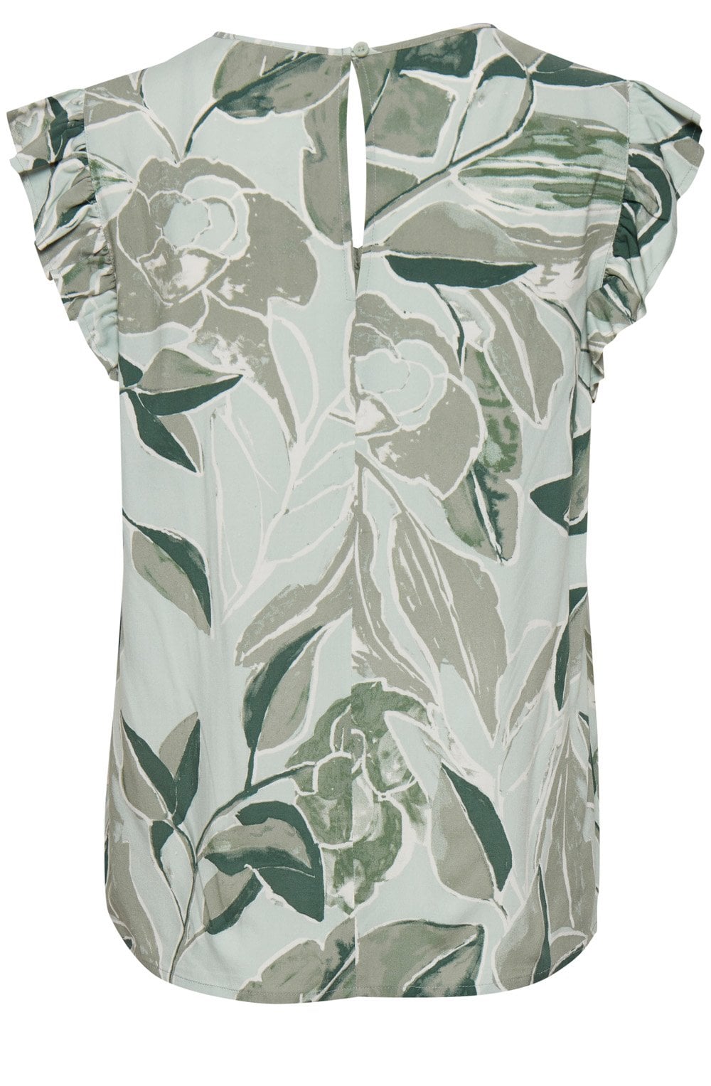 Joella Hedge Green Ruffle Detail Blouse