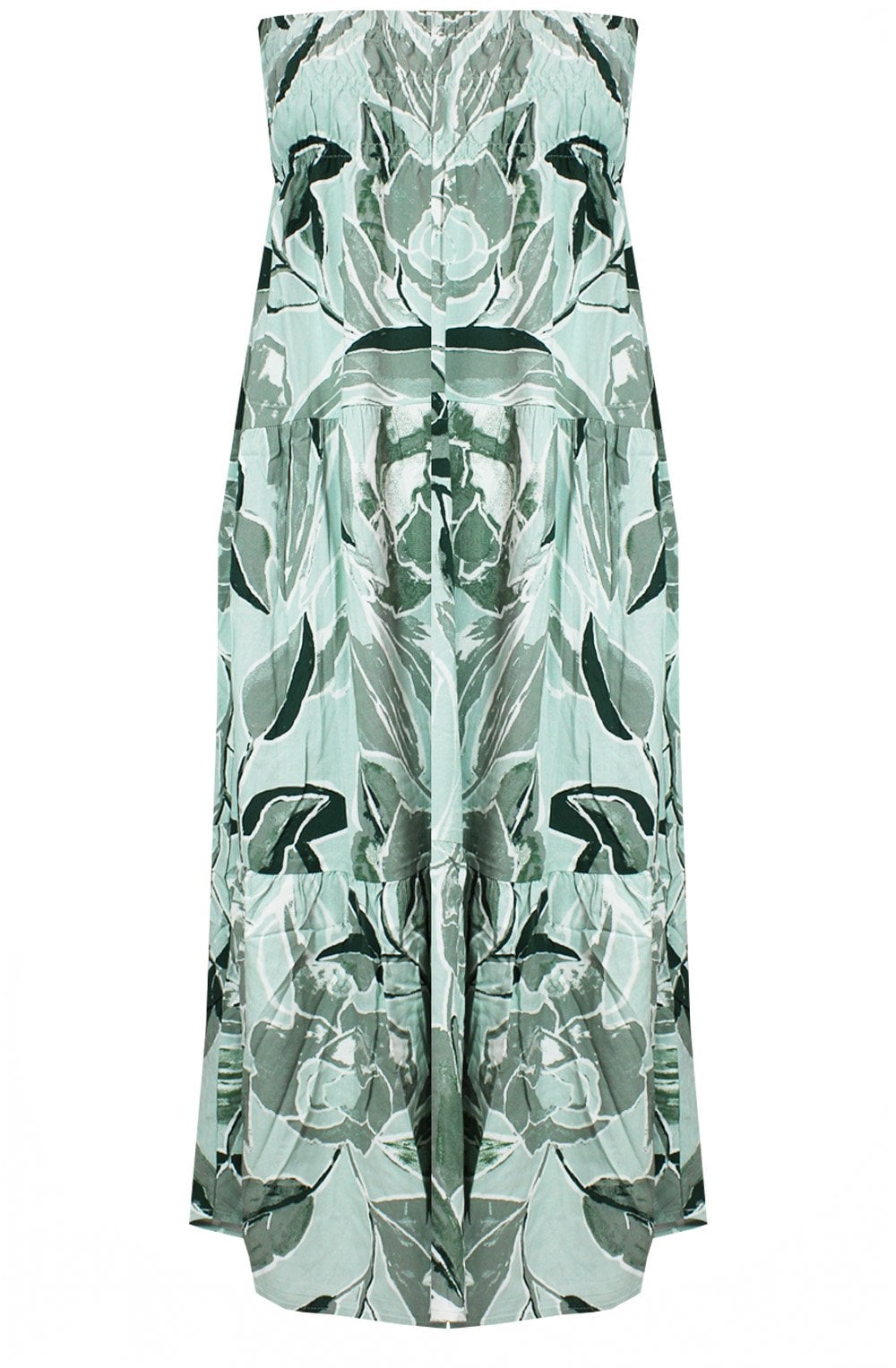 Joella Hedge Green Tiered Maxi Skirt