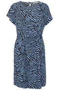 Joella Little Boy Blue Zebra Print Dress