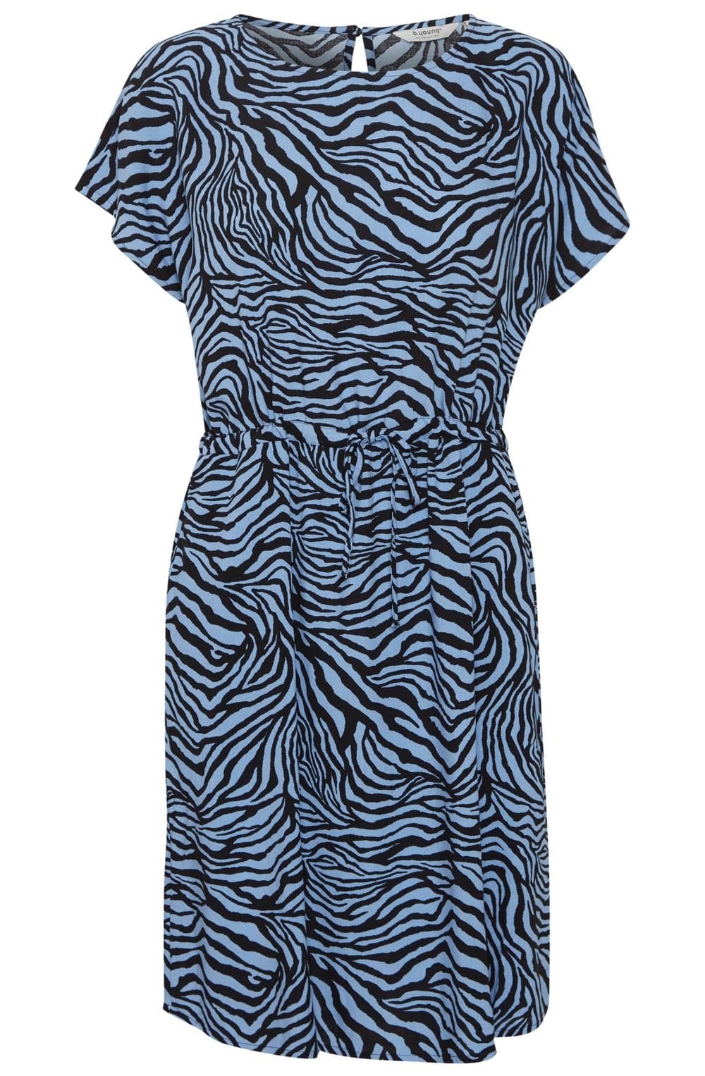 Joella Little Boy Blue Zebra Print Dress