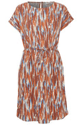 Joella Suntan Mix Bold Print Dress