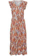 Joella Suntan Mix Tiered Maxi Dress