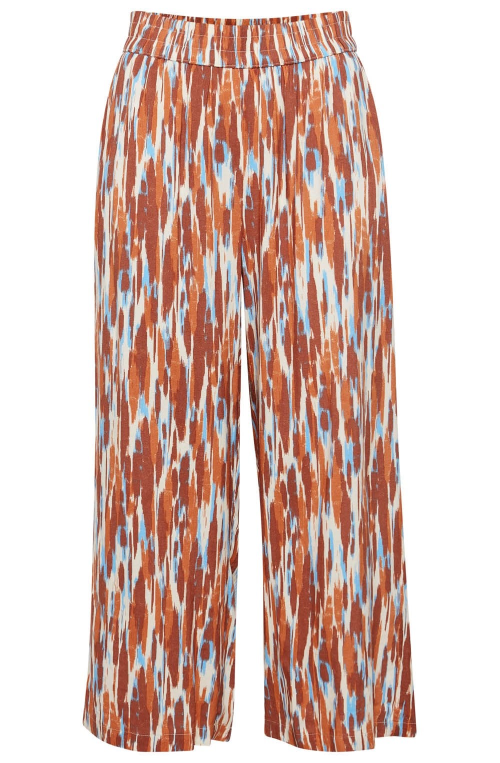 Joella Suntan Mix Wide Leg Crop Trousers
