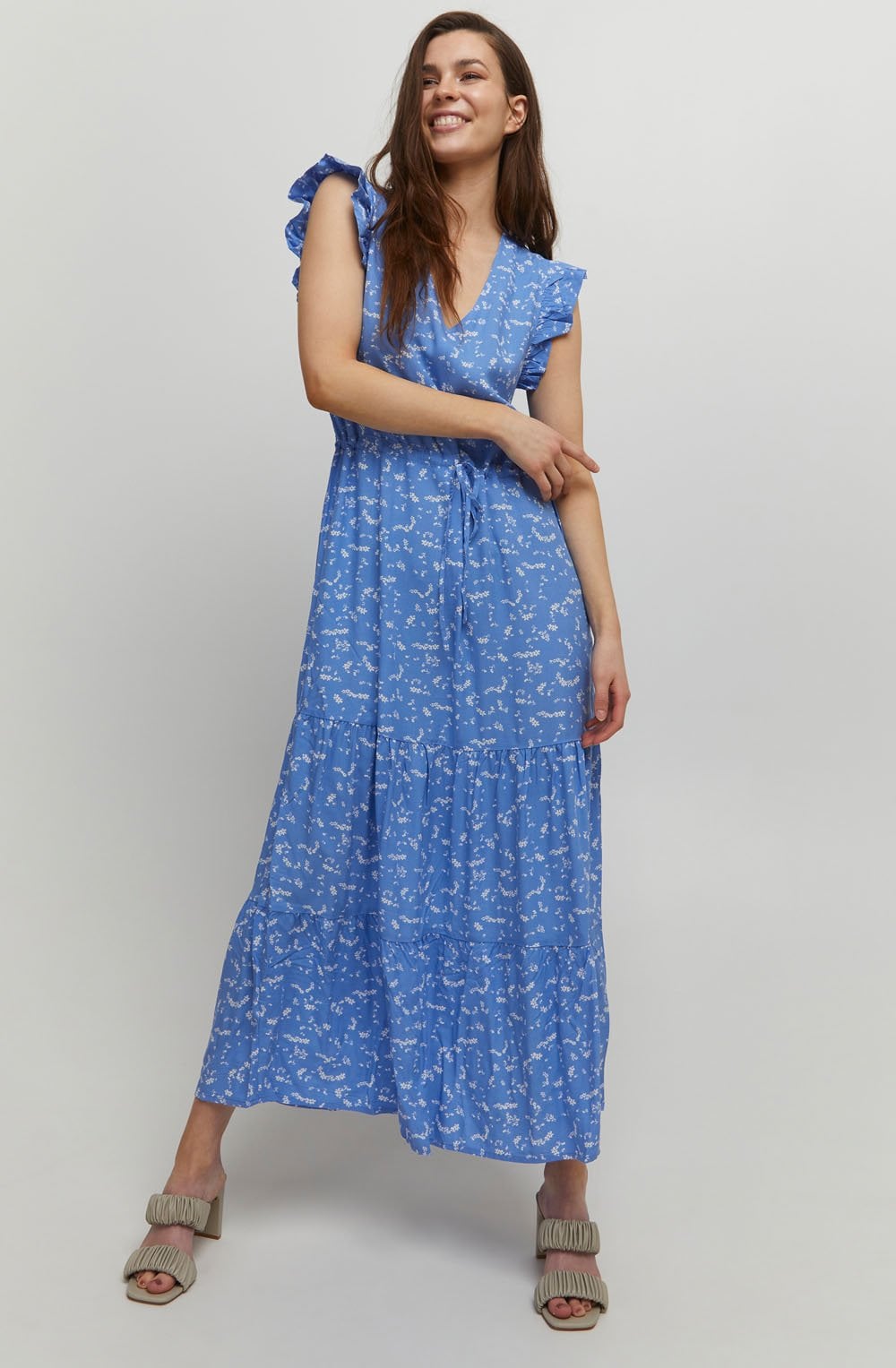 Joella Ultramarine Tiered Maxi Dress