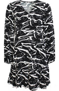 Josa Black and White A Line Dress