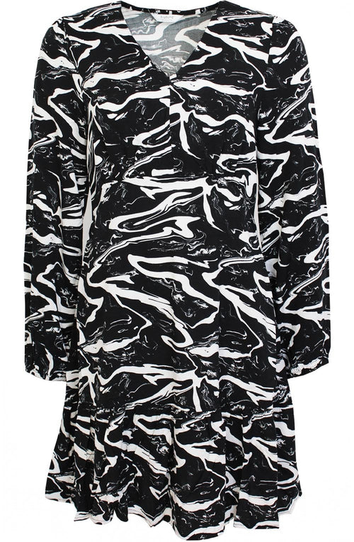 Josa Black and White A Line Dress