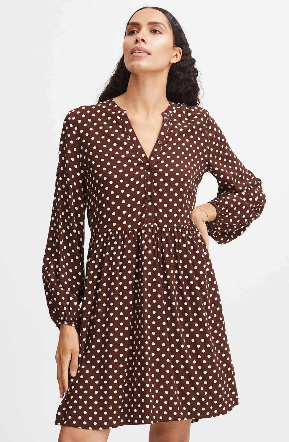 Josa Chicory Coffee Loose Tunic Dress