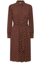 Josa Chicory Coffee Polka Dot Shirt Dress
