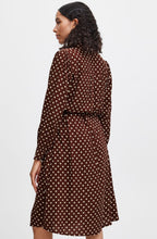 Josa Chicory Coffee Polka Dot Shirt Dress
