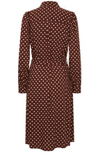 Josa Chicory Coffee Polka Dot Shirt Dress