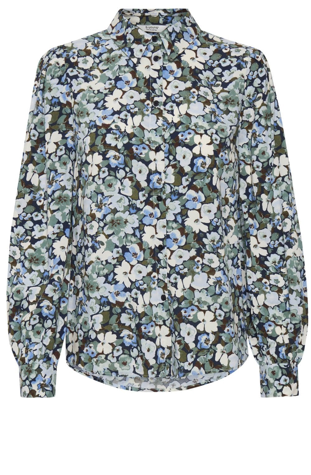 Josa Frosty Green Puff Sleeve Shirt