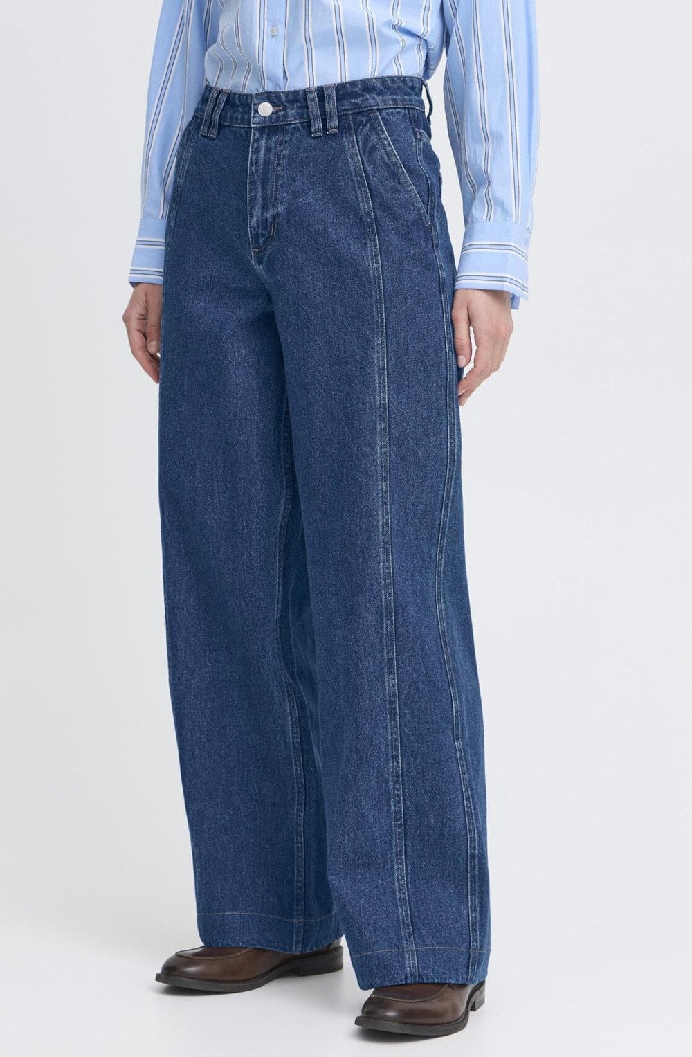 Kakai Dark Denim Wide Leg Jeans
