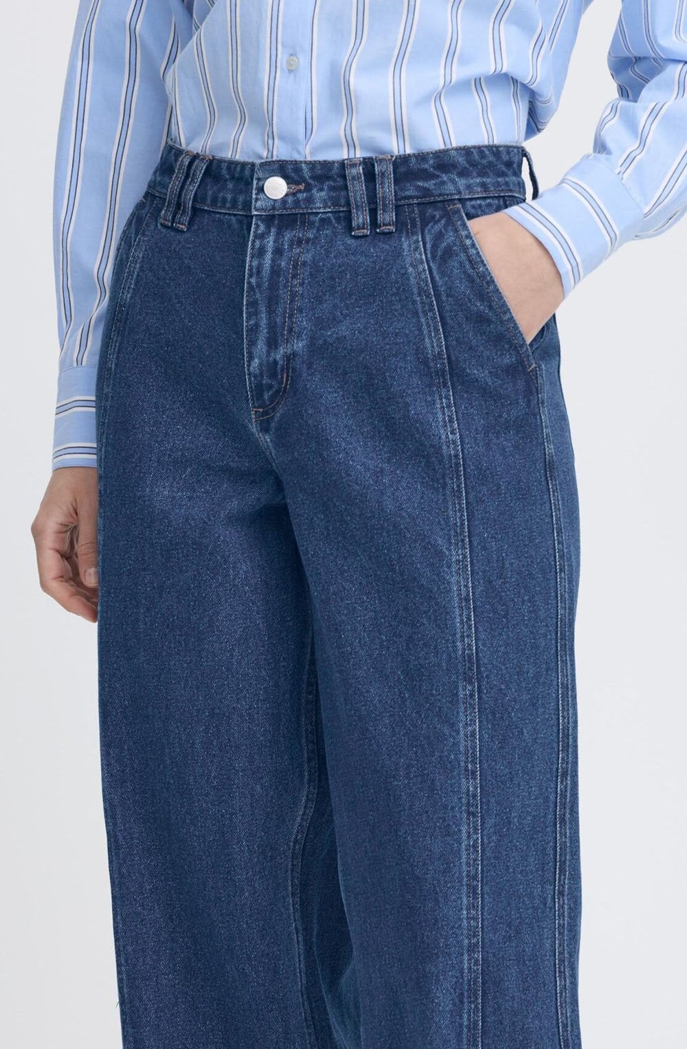 Kakai Dark Denim Wide Leg Jeans