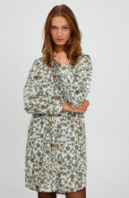 Khaki Floral Print Shirt Dress