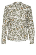 Khaki Floral Print Shirt