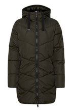 Khaki Hooded Puffer Coat