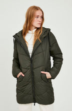 Khaki Hooded Puffer Coat