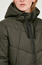 Khaki Hooded Puffer Coat