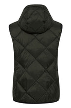 Khaki Hooded Waistcoat Gilet