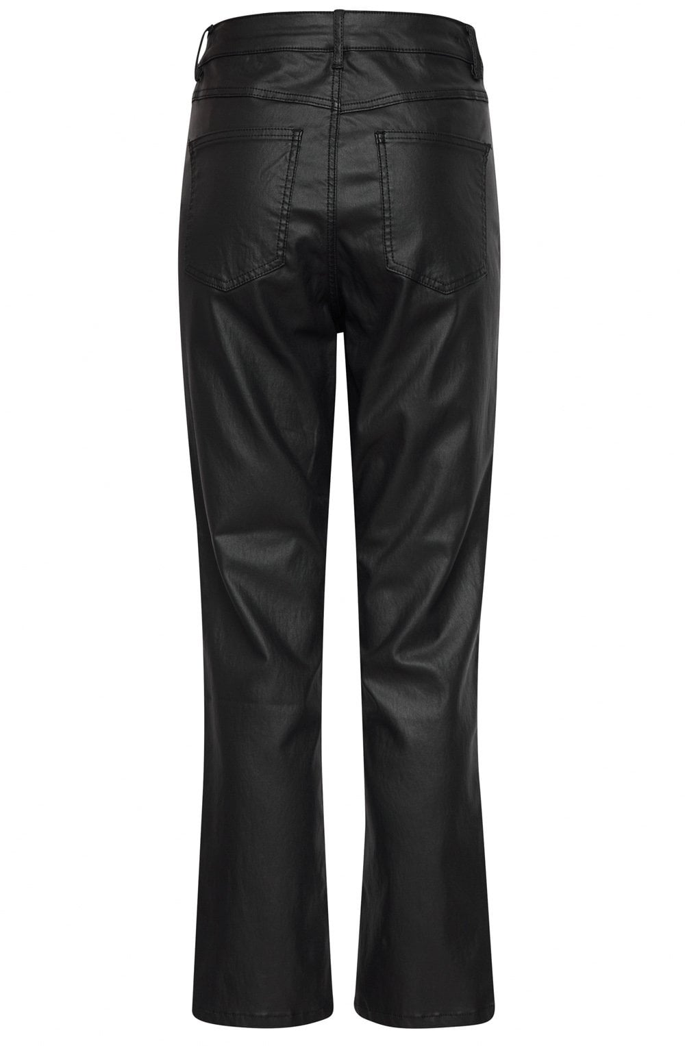 Kiko Black Straight Leg Coated Trousers