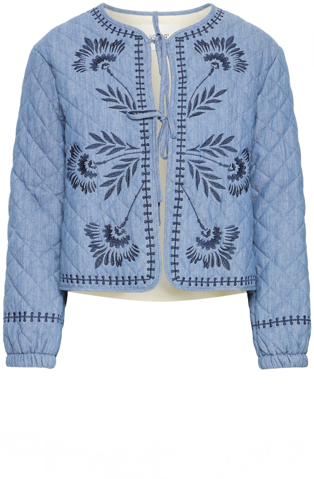 Kissia Mid Blue Denim Quilted Jacket