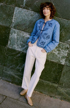Kissia Mid Blue Denim Quilted Jacket