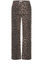 Leopard Print Ankle Length Jeans