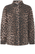 Leopard Print Denim Shirt