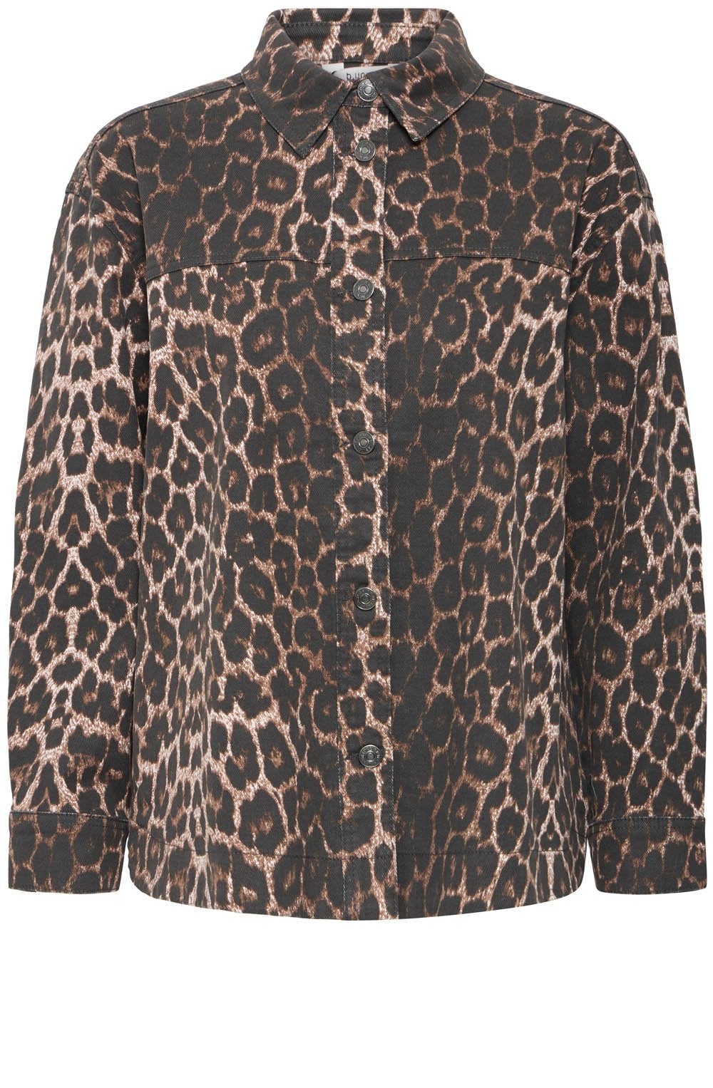 Leopard Print Denim Shirt