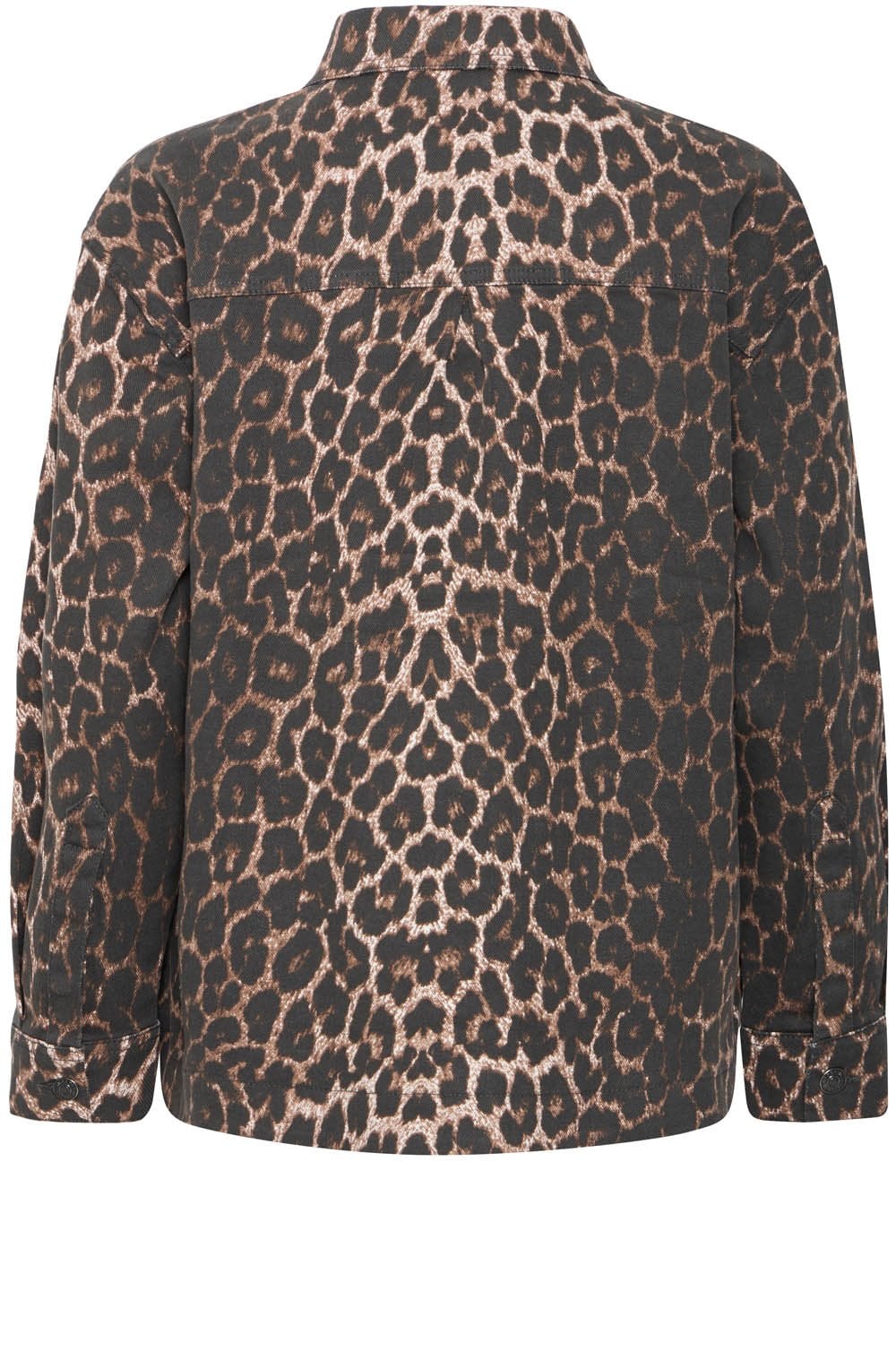 Leopard Print Denim Shirt