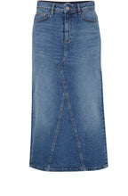 Leya Blue Denim Midi Skirt